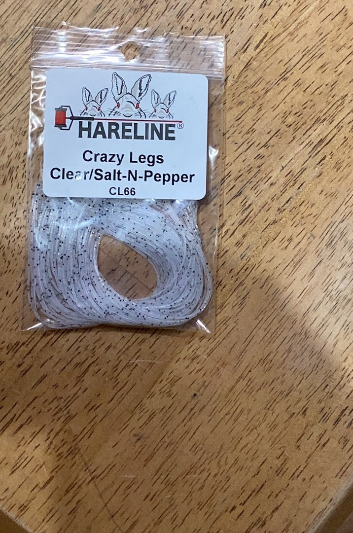 HARELINE Crazy Legs Clear/Salt-N-Pepper #66
