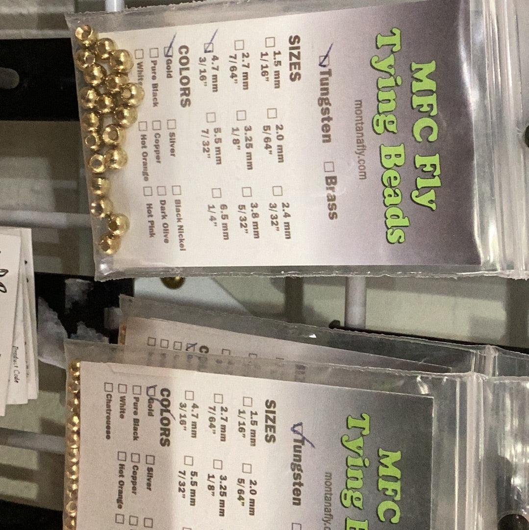 MFC Tungsten Beads - Round - Gold