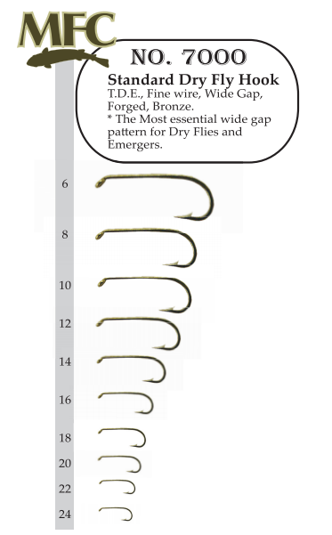 MFC Standard Dry Fly Hook 7000 - Bronze - 25 Pack