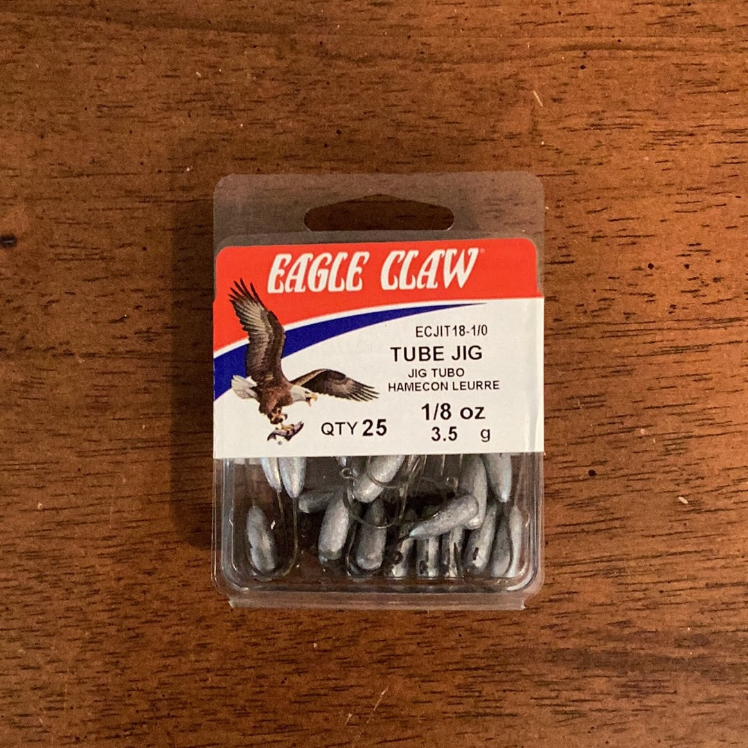 Eagle Claw 1/8oz Tube Jig Hooks 1/0 25pk