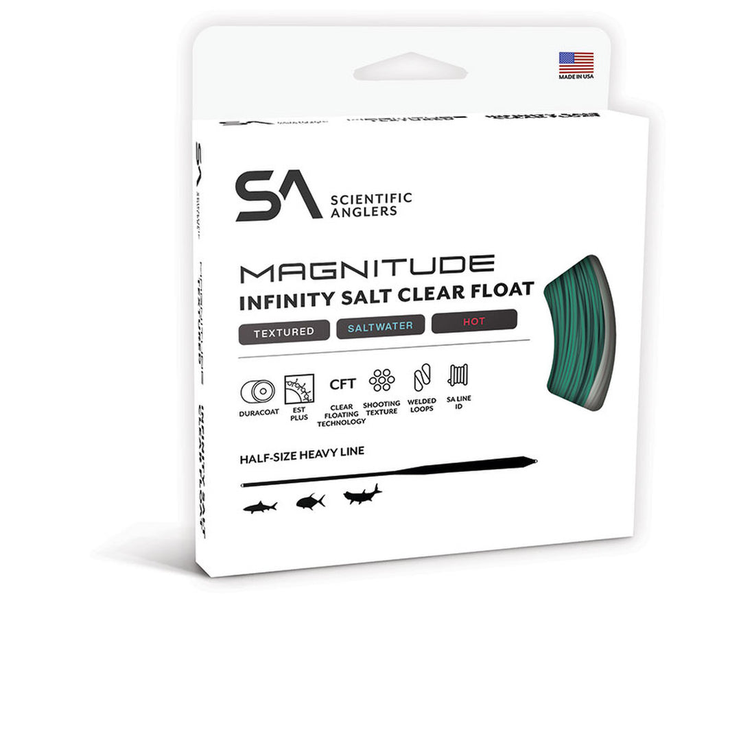 SA MAGNITUDE TEXTURED INFINITY SALT FULL CLEAR FLOAT AND 12' CLEAR TIP