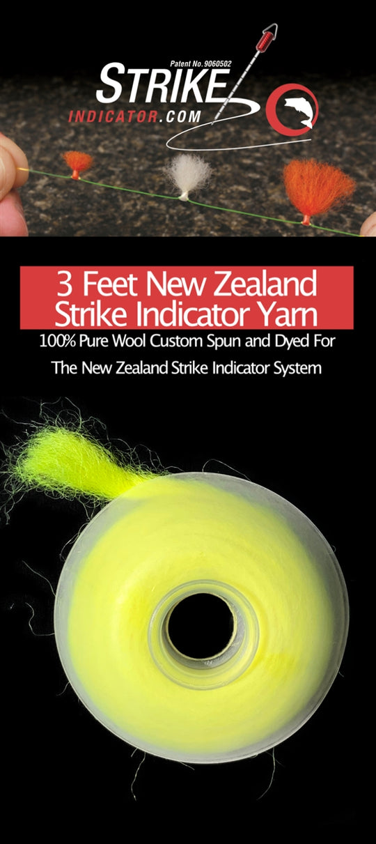 New Zealand Strike Indicator wool yarn 3' spools