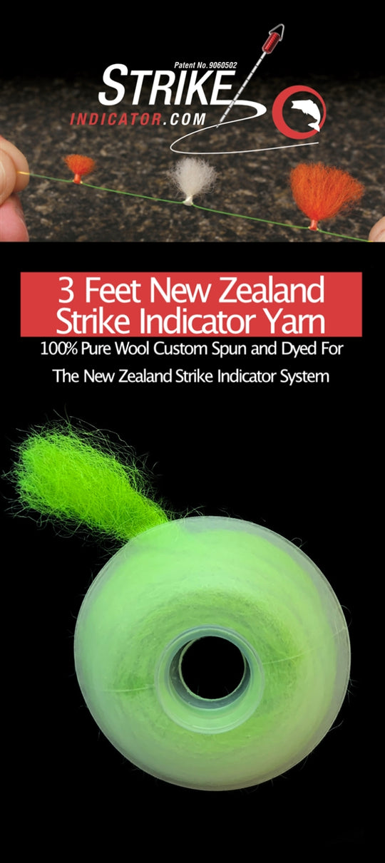 New Zealand Strike Indicator wool yarn 3' spools