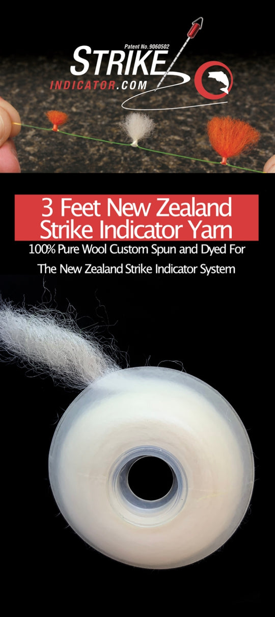 New Zealand Strike Indicator wool yarn 3' spools