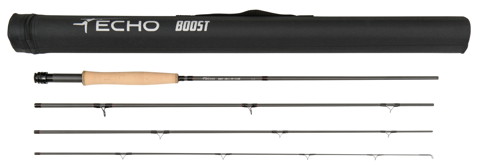 Echo BOOST 9'0" #5 Fly Rod - SALE - Lightweight, high-modulus graphite design with fast and crisp action. Perfect for challenging fishing situations. Available in fresh and saltwater models.