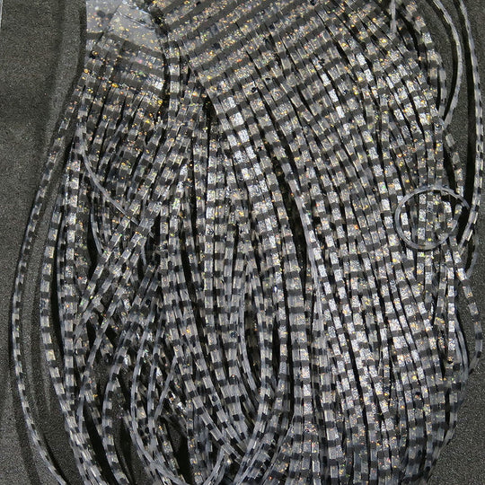 Hareline Grizzly Flutter Legs -Black Barred