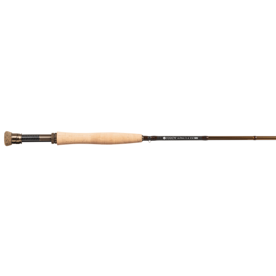 Hardy Ultralite LL 10'8 3WT - Lightweight Blank Design - Medium Fast Action - 4 Piece Rod - Ceracoil Stripper/Recoil Snake Guides - AAAA Cork Handle - Bronze/Olive Color