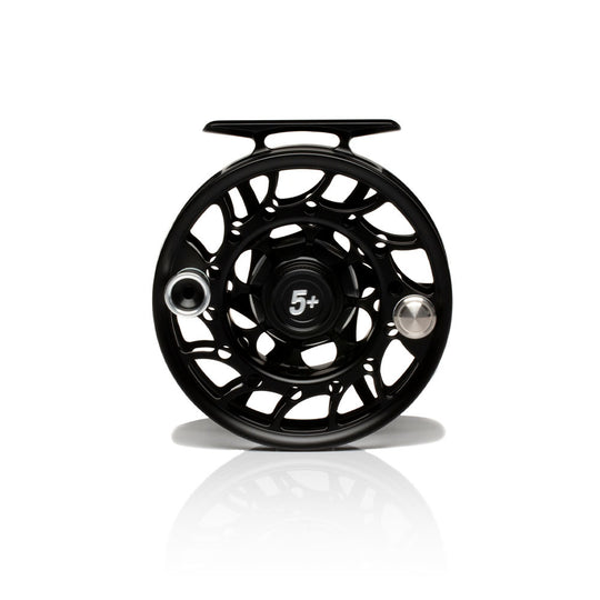 Hatch Iconic 5+ Blk/Silv Lg Arbor 5/7wt Fishing Reel