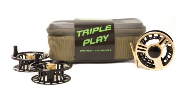 Cheeky Launch 350 Triple Play Fly Reel and Spool Bundle - Reel, Spools, Fishpond Case