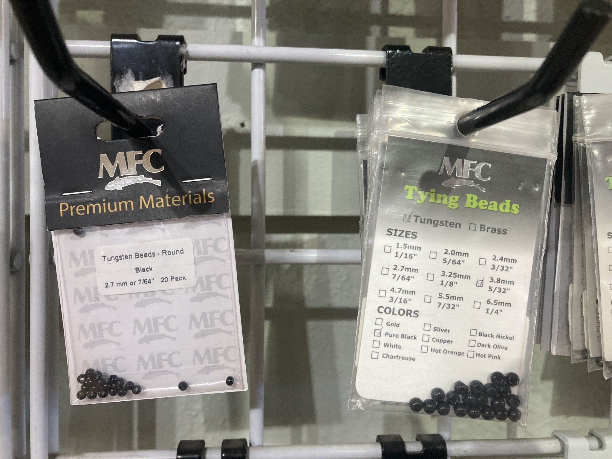 MFC Tungsten Beads - Round - BLK - High Quality Fly Tying Beads