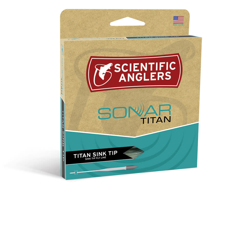 Scientific Anglers Sonar Titan Sink Tip WF 6 F/I -Willow/Moss/Pl Green - Fly Line for Deep Water Fishing