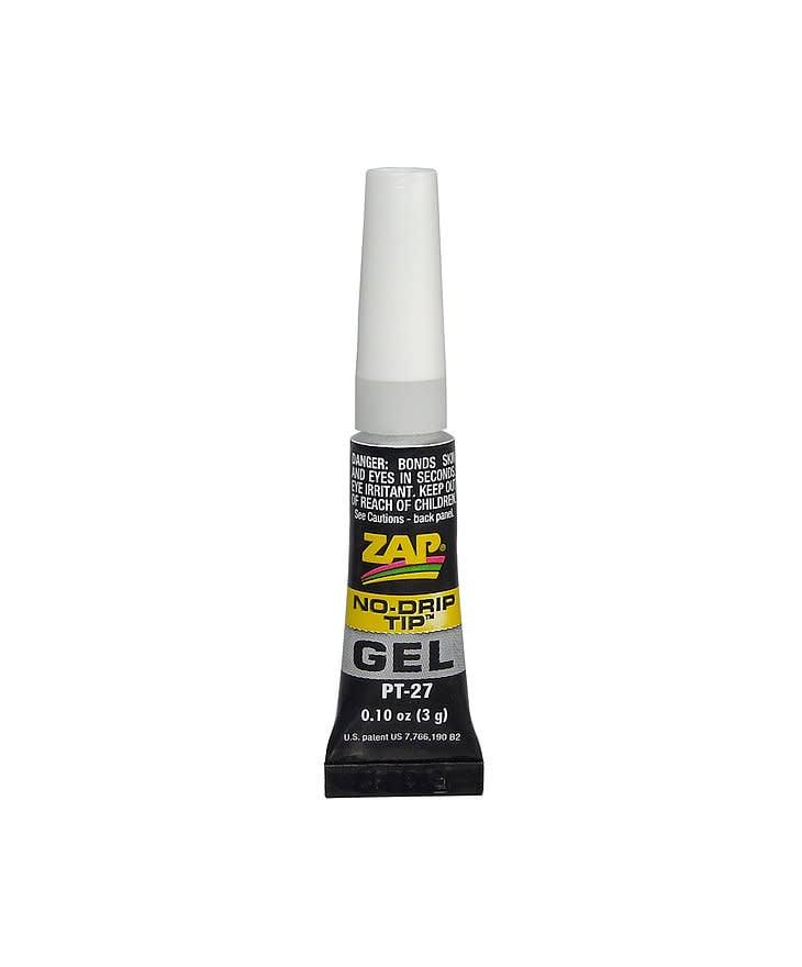 Zap-A-Gap Gel CA - Super Thick Formula, Jelly Like Concentrated CA, No-Run or Flow, Patented No-Drip Tip, Vertical or Overhead Application, Accelerate Cure Time with Zip Kicker