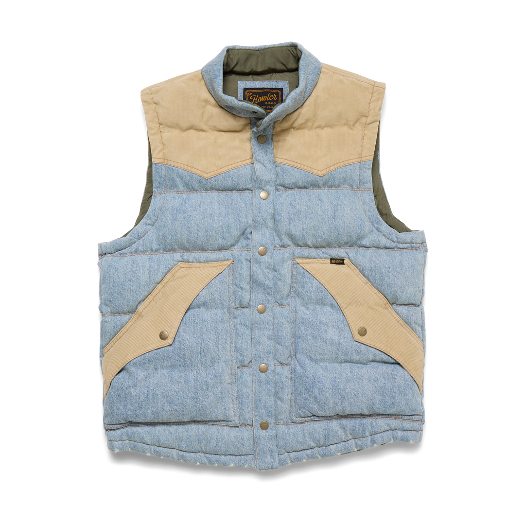 HB Denim Rounder Vest - Sky Denim