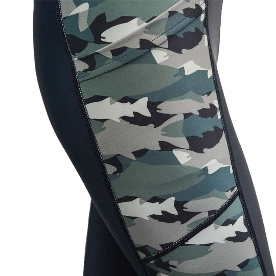 FISHE LEGGINGS - GREEN CAMO FISH