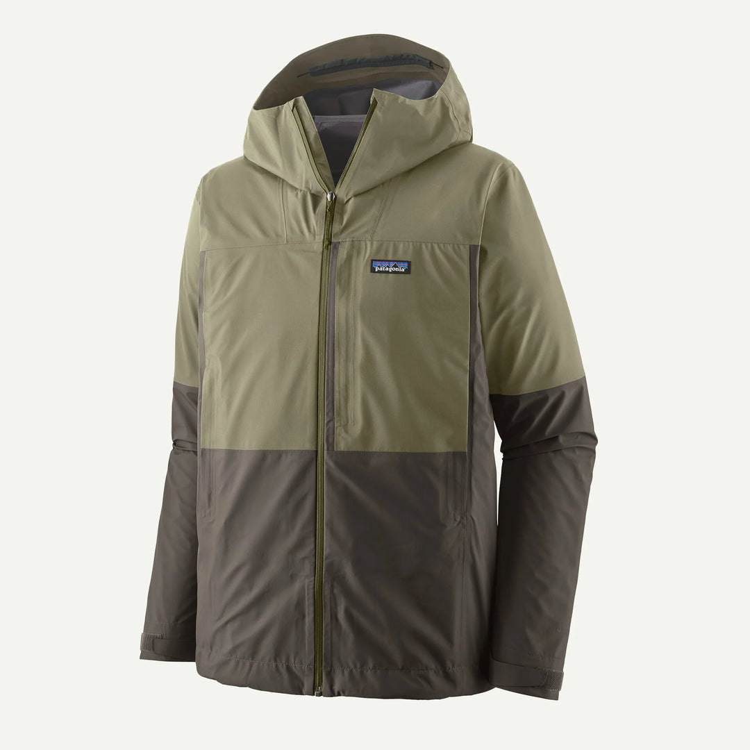 Patagonia M's Boulder Fork Rain Jacket - Forge Grey w/River Rock Green
