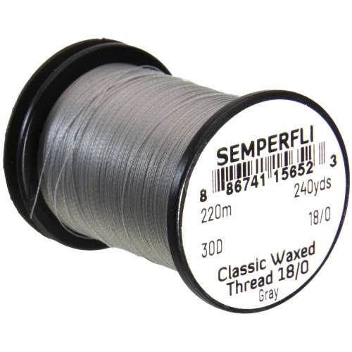 Classic Waxed Thread 18/0 240 Yards Gray