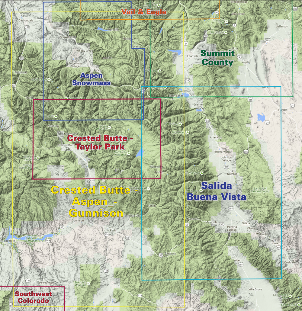 Crested Butte Aspen Gunnison Topo Map