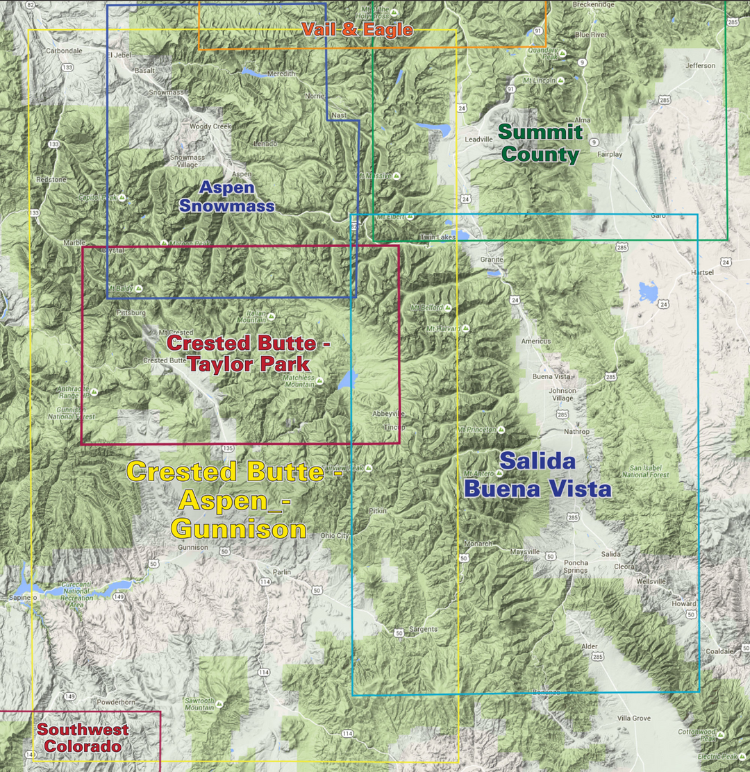 Crested Butte Aspen Gunnison Topo Map