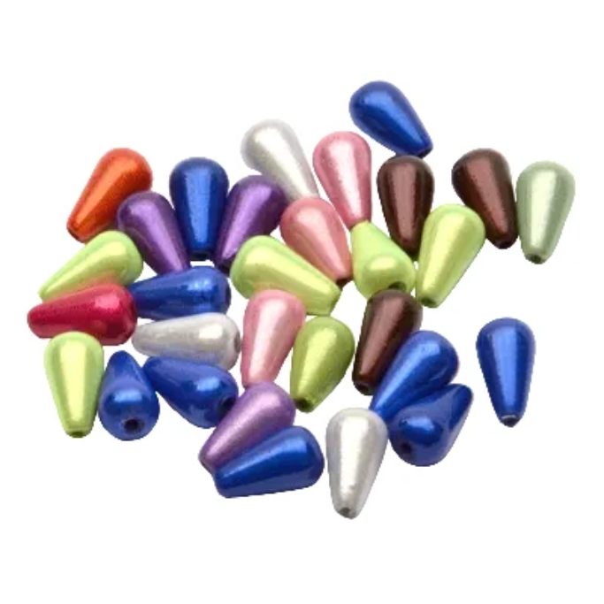 Teardrop Streamer Beads - Assorted 6mm