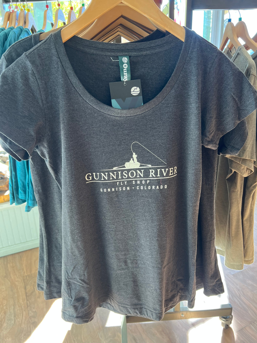 GRFS Ouray women's T-shirt Catalina green and Charcoal