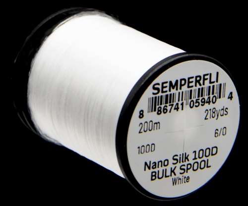 Nano Silk 100D 6/0 White Bulk 200m