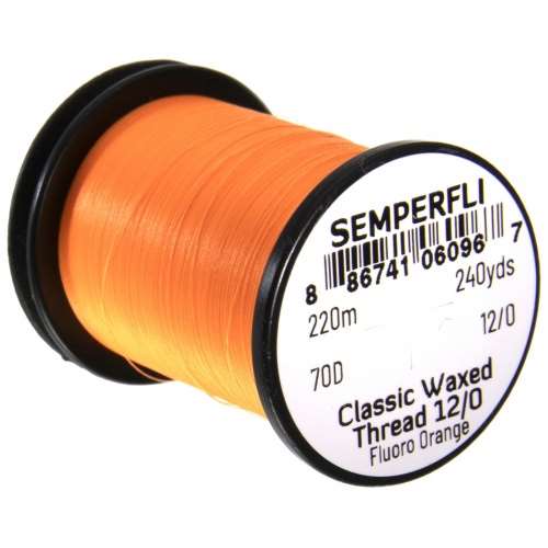 Classic Waxed Thread 12/0 240 Yards Fluoro Orange