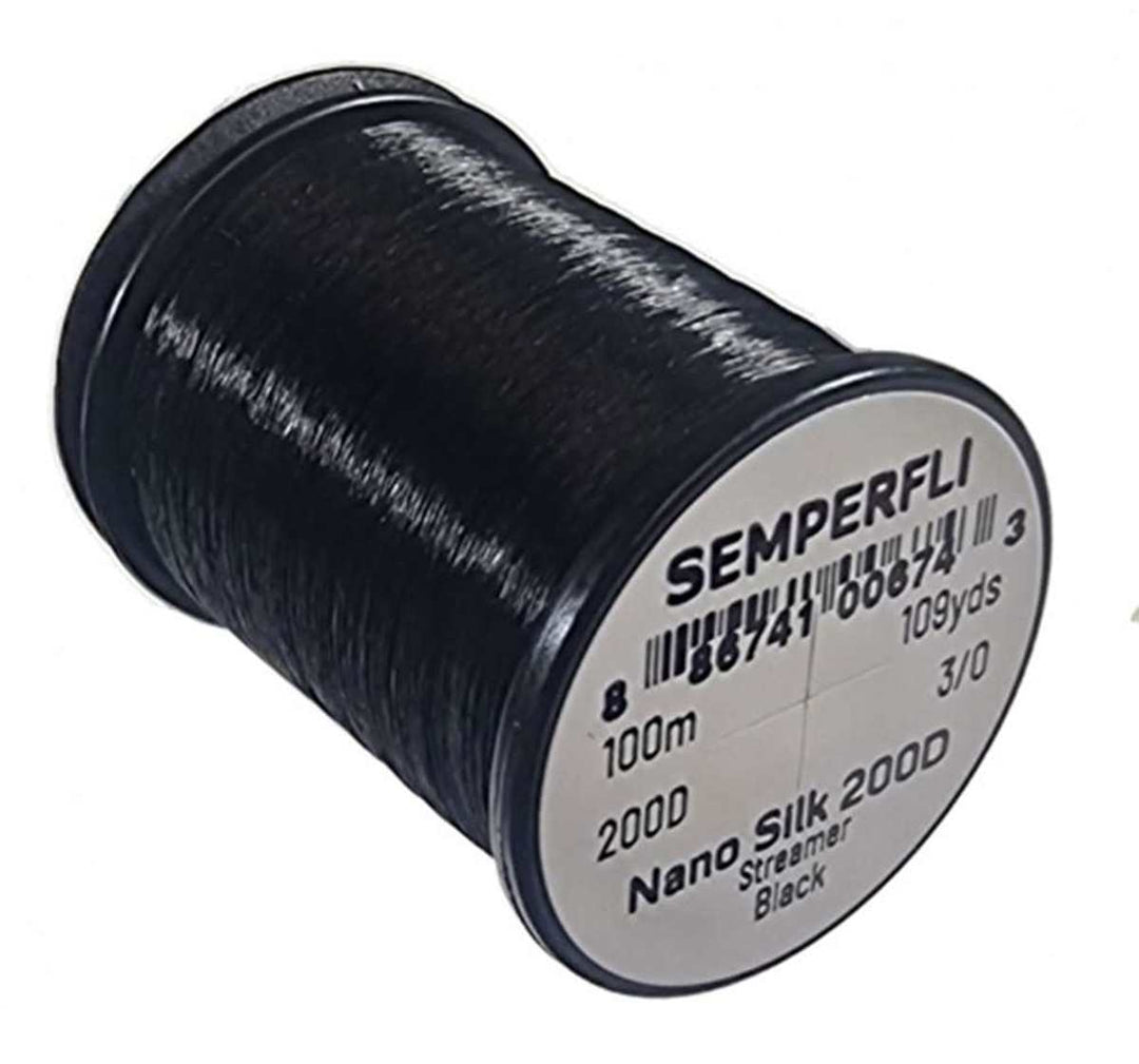 Semperfli Nano Silk Streamer 200D - Black