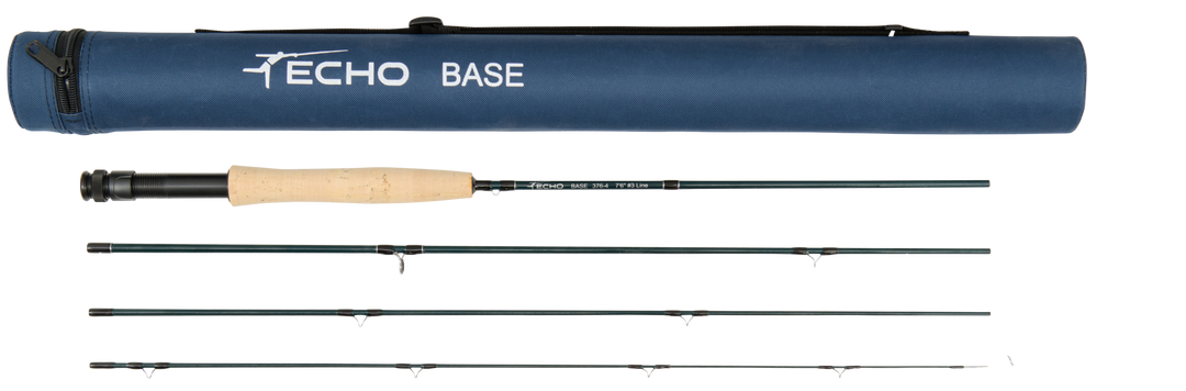 ECHO BASE 9'0" #6- 4 Piece Fly Rod - Medium fast action, four-piece travel design, chrome guides, black anodized reel seat