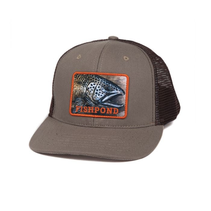 Fishpond Slab Trucker Hat - Sandstone/Brown: Stylish and Functional Fishing Accessory