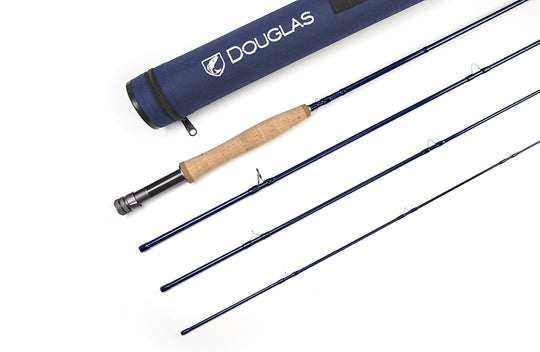 Douglas LRS Fly Rod Series - High-Performance Fishing Rods with Deep Blue Finish