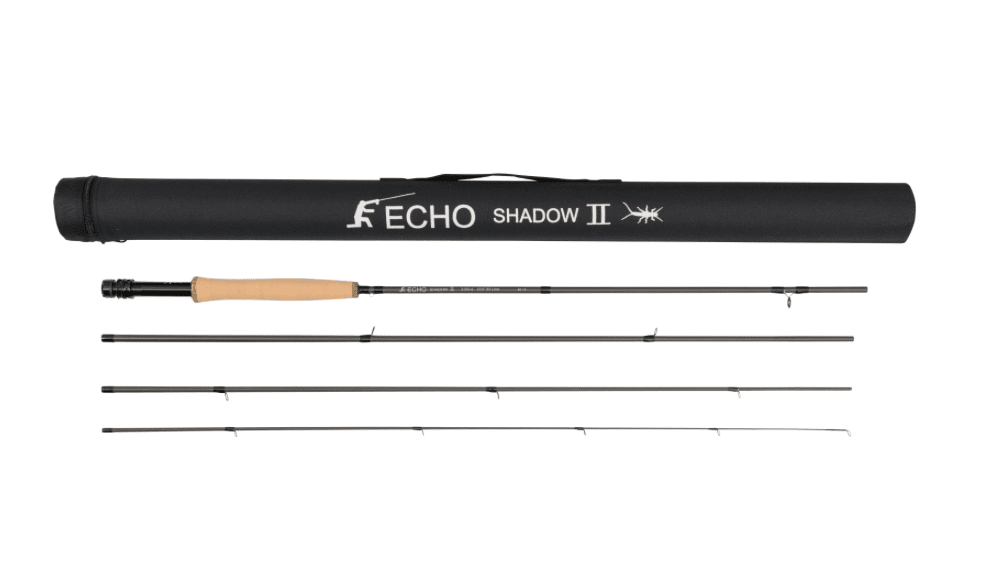 "Echo SHADOW 2 10'6" #4 Fly Rod - Lightweight, Fast Action, SIC Chrome Plated Guides"