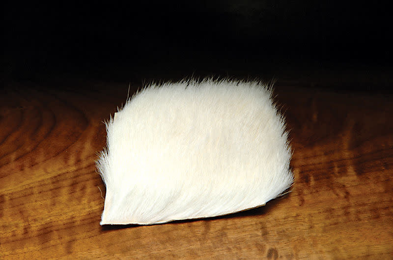 Hareline Calf Body Hair - White - Fly Tying Material