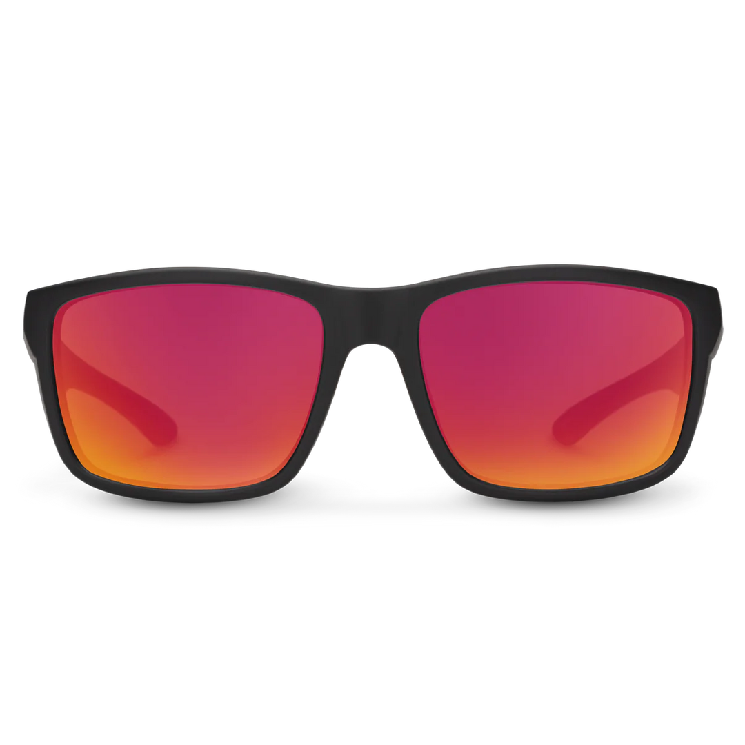 Suncloud - Mayor Matte Black Red Mirror Lens