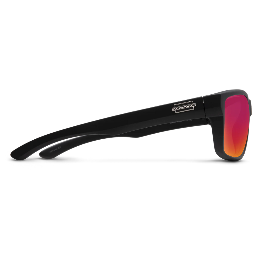 Suncloud - Mayor Matte Black Red Mirror Lens