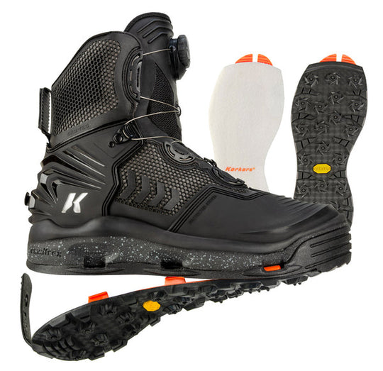Korkers River Ops BOA with Vibram/Felt Soles - Tactical Wading Boot with BOA Fit System