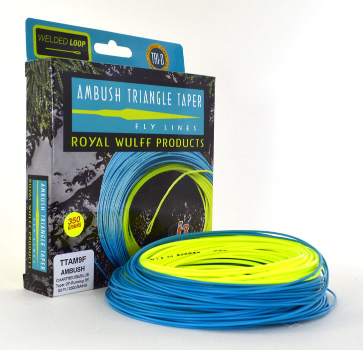 Royal Wulff Ambush Triangle Taper Fly Line - Chartreuse/Blue