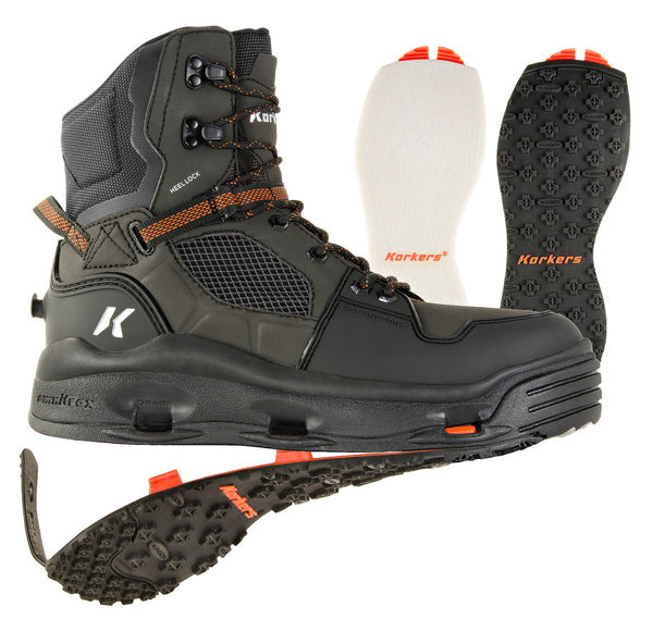 Korkers Terror Ridge Wading Boot with Felt/Kling-On Soles - High Performance Fishing Boot